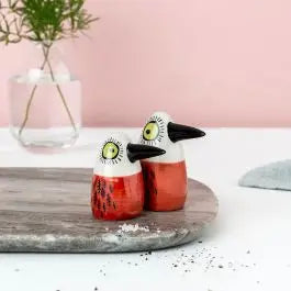 Bird Salt and Pepper Shakers Red by Hannah Turner