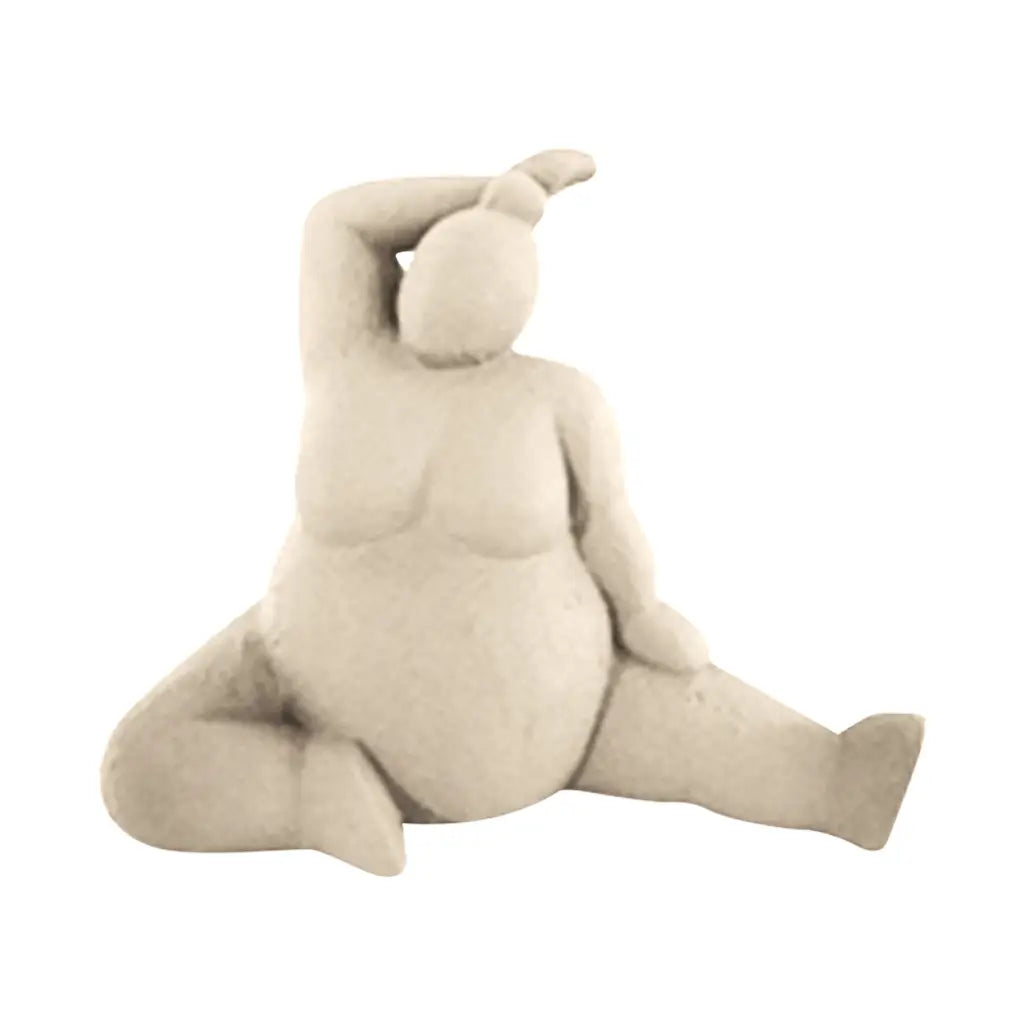 Stone Effect Ecru Stretch Women's Sculpture H17.5cm