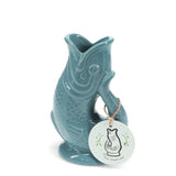 Ceramic Fish Vase - Blue 17cm