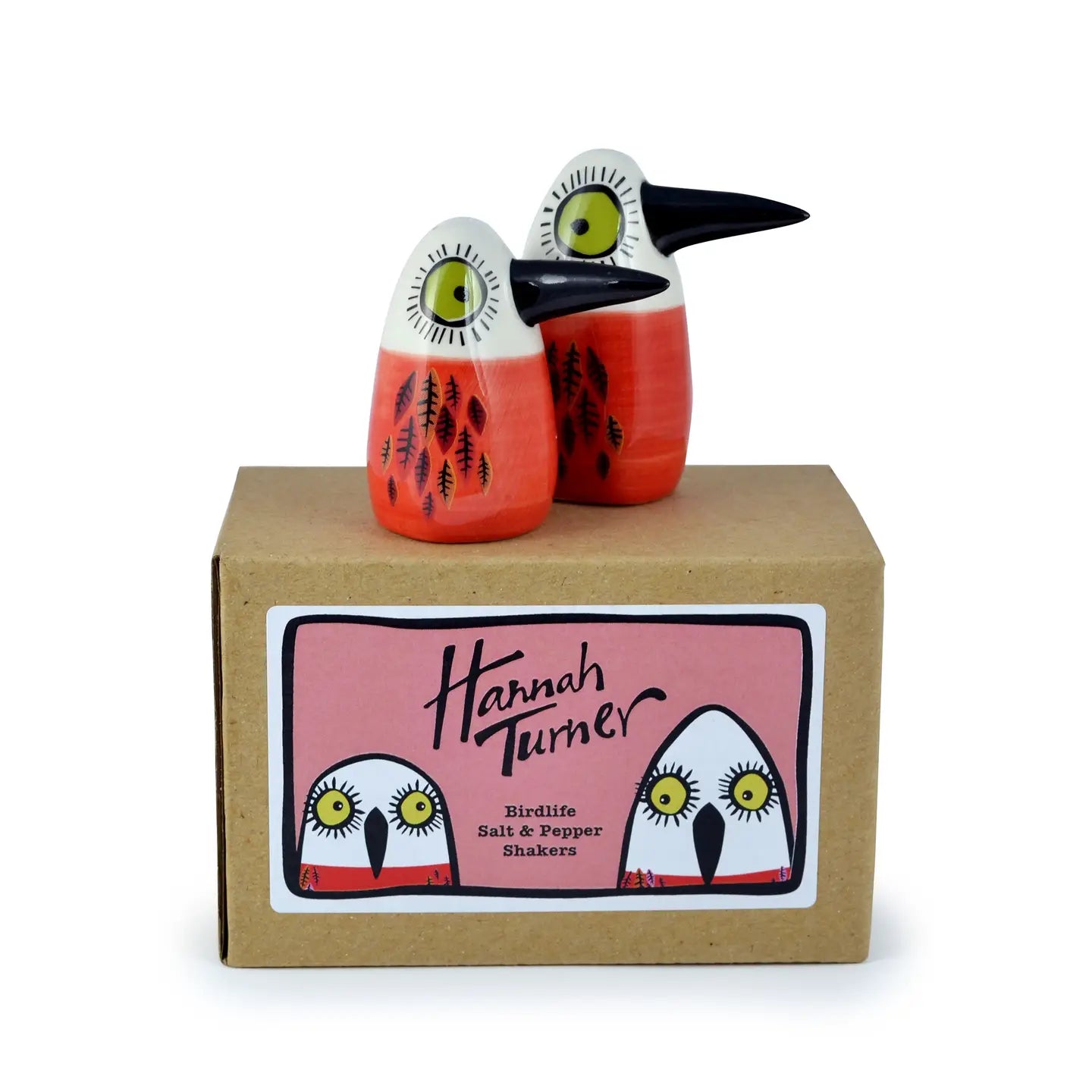 Bird Salt and Pepper Shakers Red by Hannah Turner