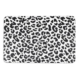 Leopard Print White Stone Bath Mat