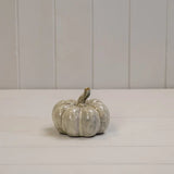 Large Beige Mottle Ceramic Pumpkin Decoration L18xD18xH10.5cm