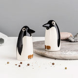Handmade Ceramic Penguin Salt and Pepper Shakers by Hannah Turner