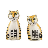 Tiger Salt and Pepper Shakers by Hannah Turner