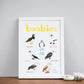 Boobies Art Print - A4 Framed