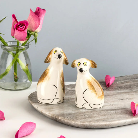 Scruffy Dog Salt and Pepper Shakers by Hannah Turner