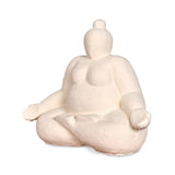 Stone Effect Sitting Lady Sculpture