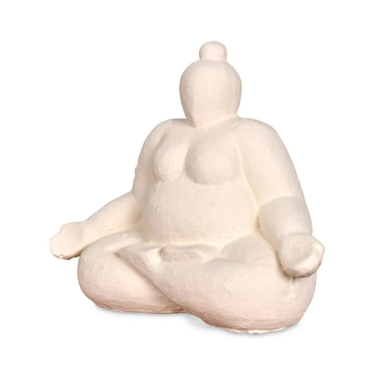 Stone Effect Sitting Lady Sculpture
