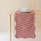 Cotton Runner in Rose Checkerboard