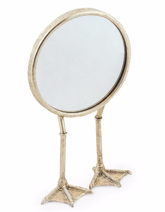 Silver Bird Leg Table Mirror