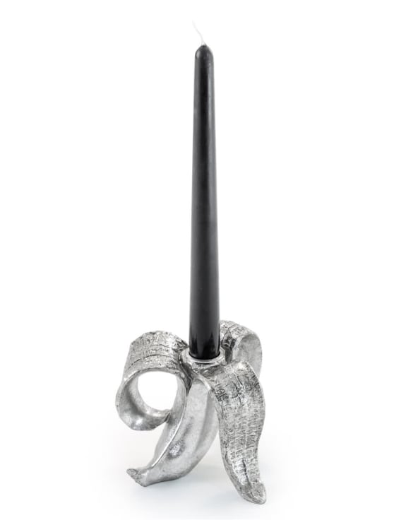 Silver Banana Candleholder