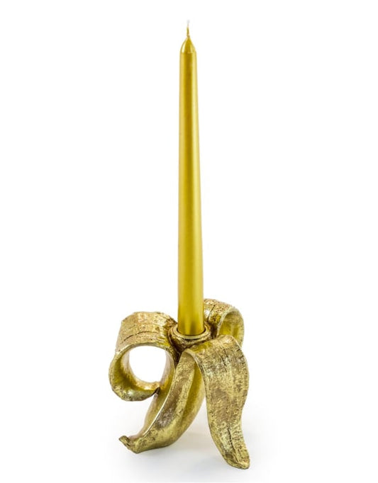 Golden Banana Candleholder