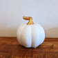 Medium Ceramic Pumpkin 11cm - White