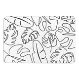 Monstera White Stone Bath Mat