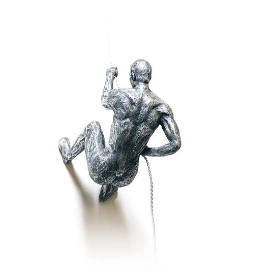 Silver Climbing Wall Figure -