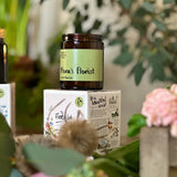 Flora's Florist Hand Poured Natural-Wax Candle. Fresh. Green