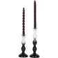 Bobble Candlestick Black Ombre Large 32cm