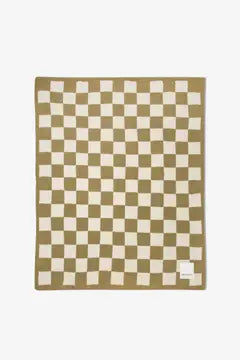 The Teddy Throw - 100% Recycled - Checkered Green