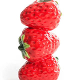 Ceramic Strawberry Stack Stem Vase