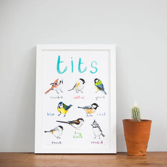 Tits Art Print - A4 Framed