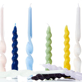 Spiral Taper Candles - 3 Pack - Dark Grey