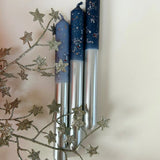 Christmas Green/ Gold  Dip Dye Dinner Candle