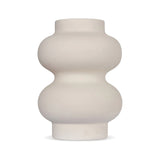 Textured White Double Ceramic Vase D15 H20.2cm
