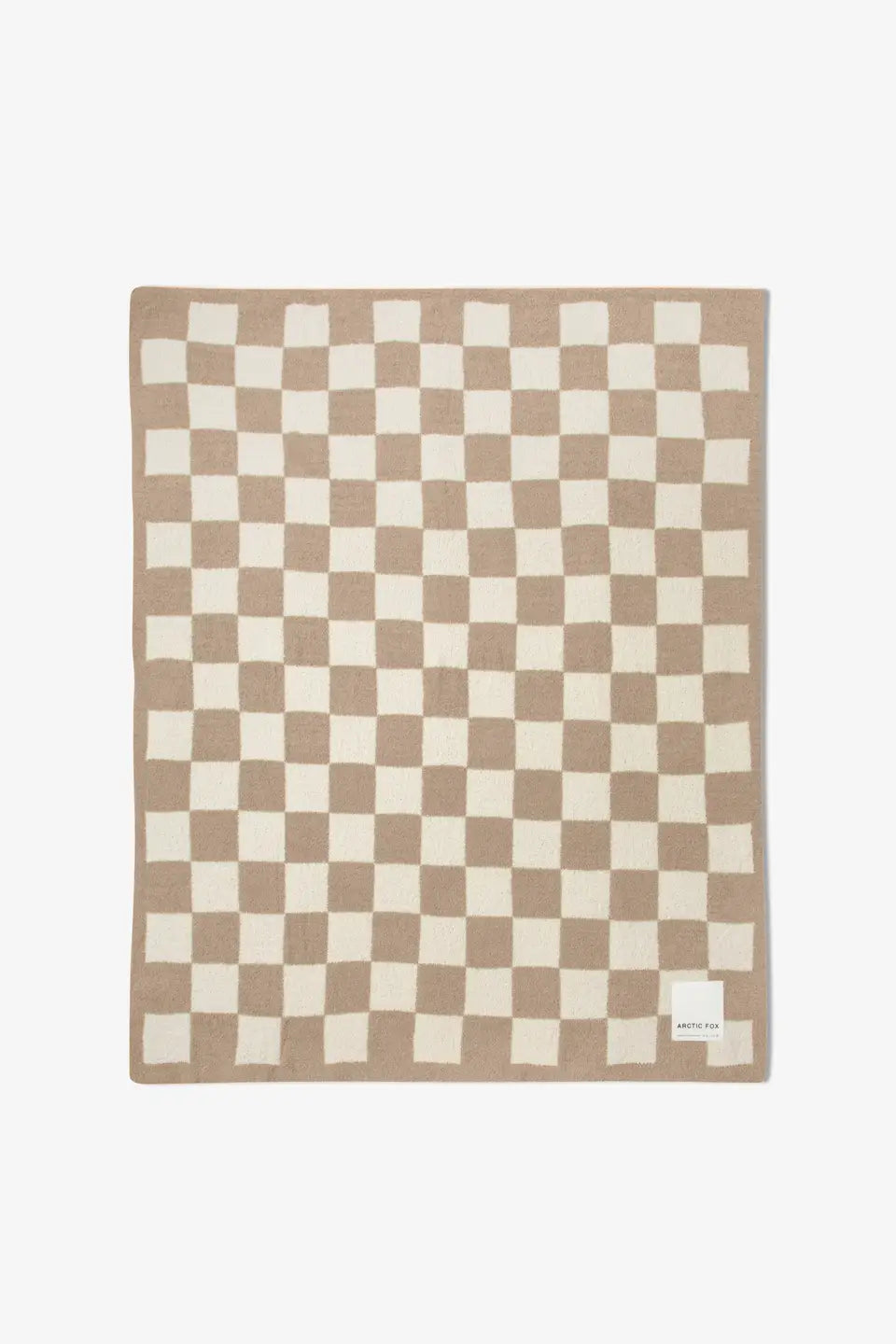 The Teddy Throw - 100% Recycled - Checkered Cream