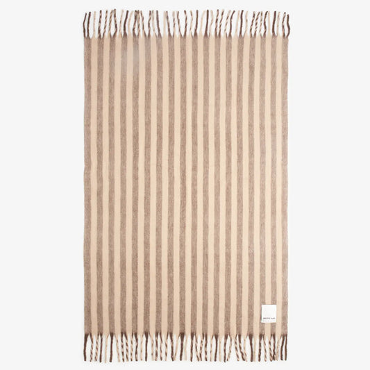 The Wool Stripe Throw - Burnt Umber Stripe Dimensions: 200 x 135 cm (78.7 x 53.1 in)