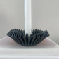 Ruffle Decor Candle Holder in Black