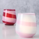 Tealight Holder Pink and Red 8.5cm