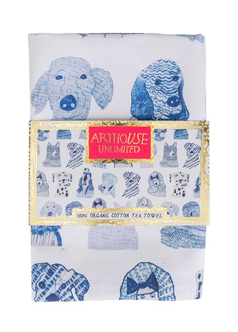 Arthouse Tea Towel - Blue Dogs