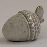 Beige Mottle Ceramic Acorn Decoration 10cm X 7cm