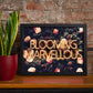 Framed Blooming Mavellous Neon Art Print