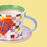 Coffee Club Mug & Saucer Set Eleanor Bowmer