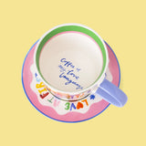 Coffee Club Mug & Saucer Set Eleanor Bowmer