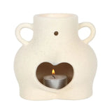 Cream Speckle Bum Oil Burner and Wax Warmer