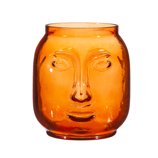 Face Vase - Dark Amber