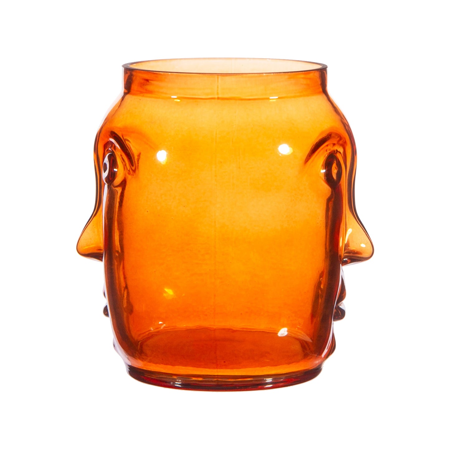 Face Vase - Dark Amber