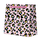 Eleanor Bowmer Small Square Gift Bag Leopard Print Pink