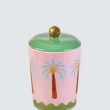 Eleanor Bowmer Electric Coast Palm Stoneware Storage Jar,