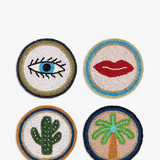 Eleanor Bowmer Electric Coast Beaded Coasters, Set of 4, Assorted