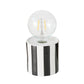 Black and White Table Lamp Battery Operated 18cm