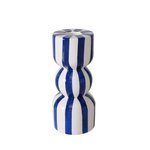 Candle Holder Blue Stripe 14.5cm