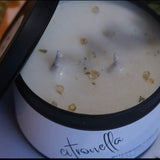 Citronella Scented Soy Candle in Matte Black 25 hour burn