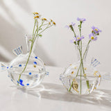 Cute Puffer Fish Glass Vase | Handmade  Vase Yellow