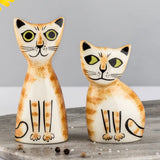 Ginger Cat Salt and Pepper Shakers by Hannah Turner