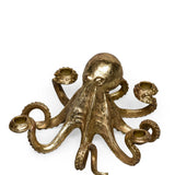 Gold Octopus Candleholder
