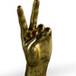 Gold Peace Hand Figure