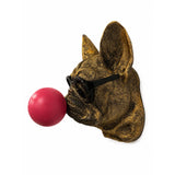 Gold Pug Dog Bubblegum Wall Head